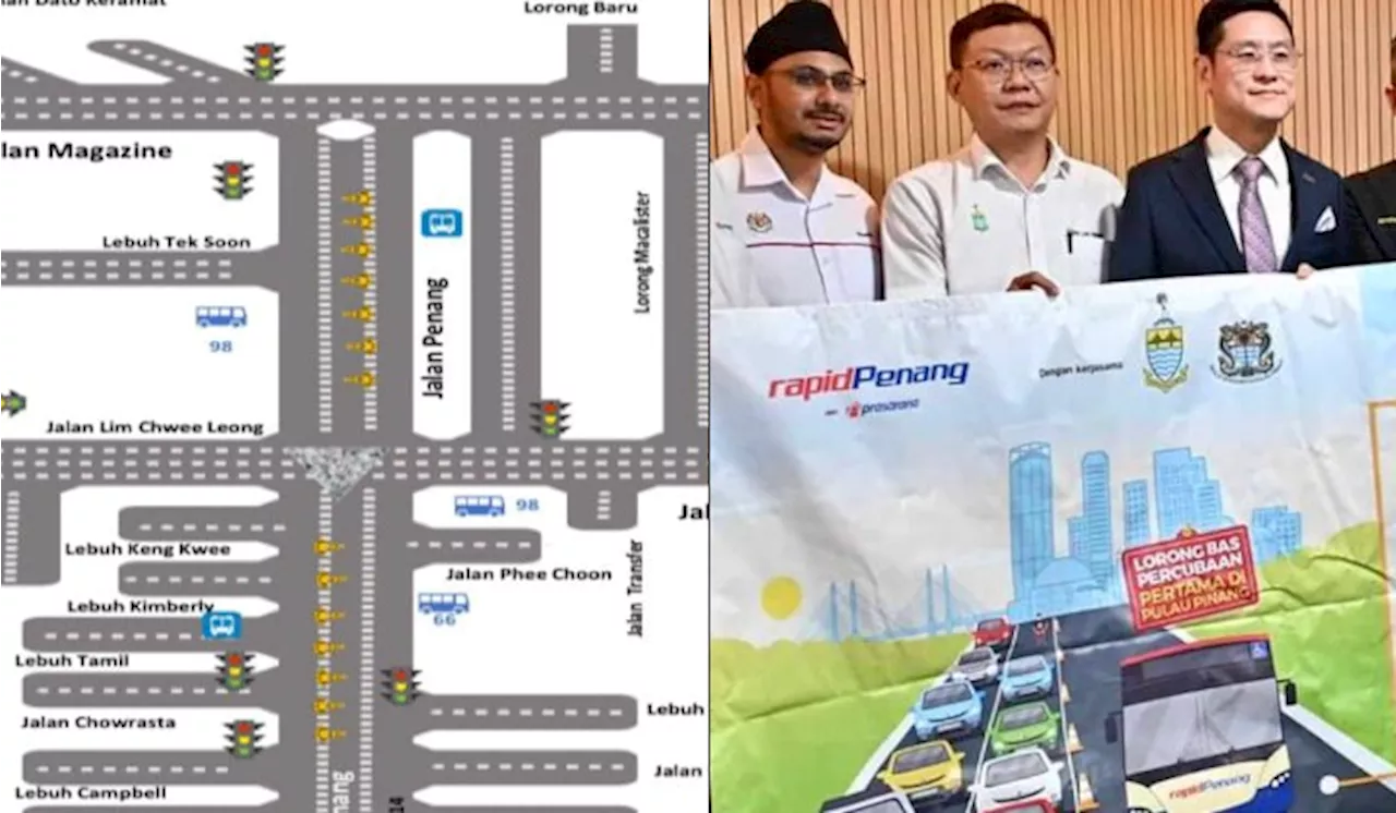 George Town Launches 6-Month Bus Lane Trial From 19 November, Operating At Peak Hours