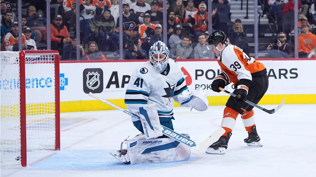 Michkov helps Flyers beat Sharks in shootout