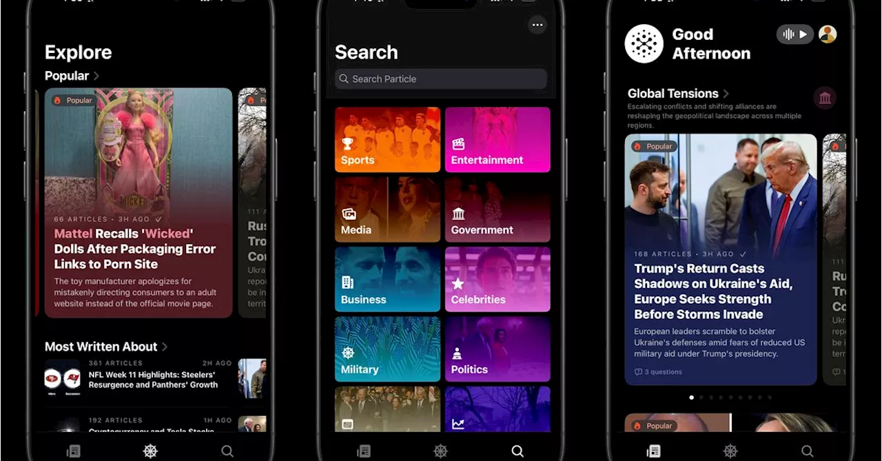 The Particle news app is using AI to compile stories and organize information