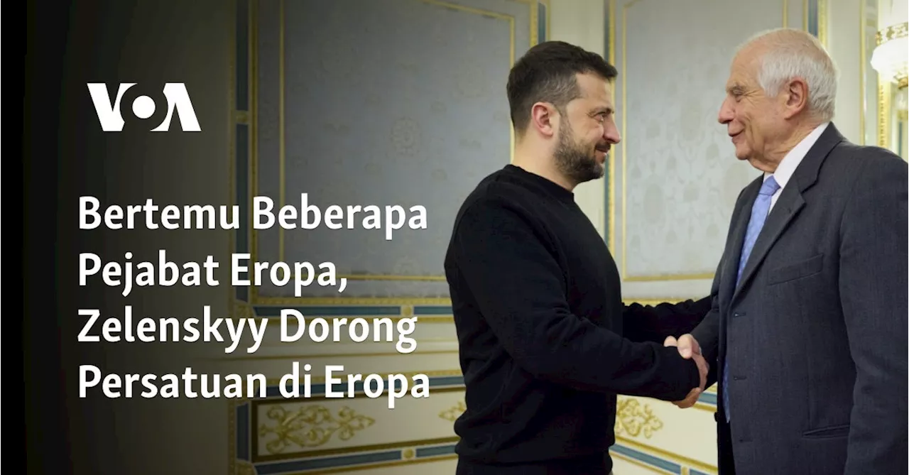 Bertemu Beberapa Pejabat Eropa, Zelenskyy Dorong Persatuan di Eropa