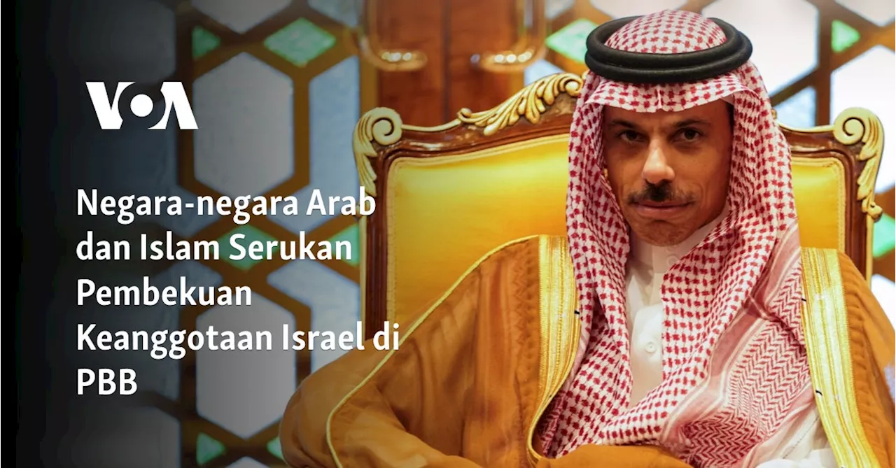 Negara-negara Arab dan Islam Serukan Pembekuan Keanggotaan Israel di PBB