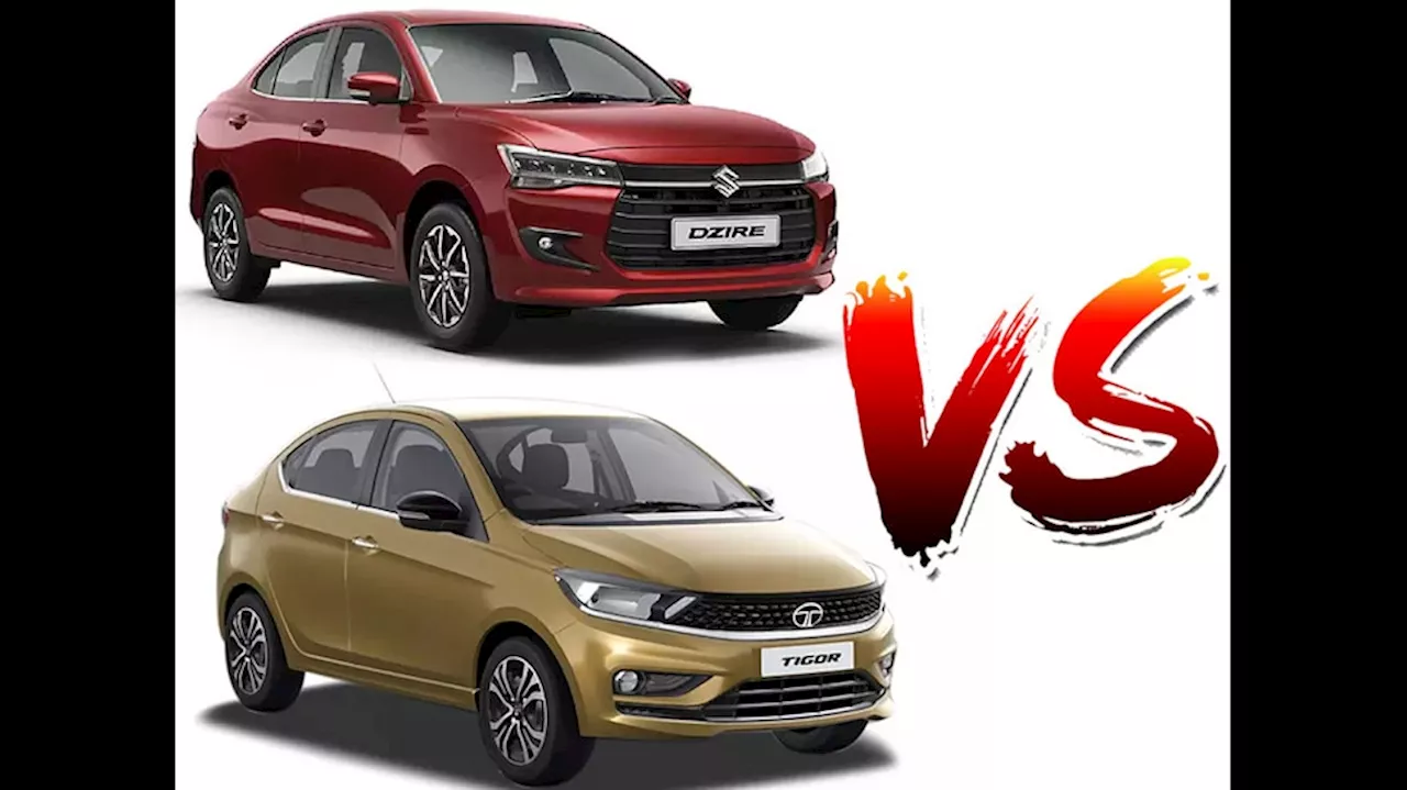 Maruti Dzire Vs Tata Tigor: మారుతి డిజైర్ Vs టాటా టిగోర్.. ఏ కారు బెటర్..? ధర, ఫీచర్స్ వివరాలు ఇవే..!