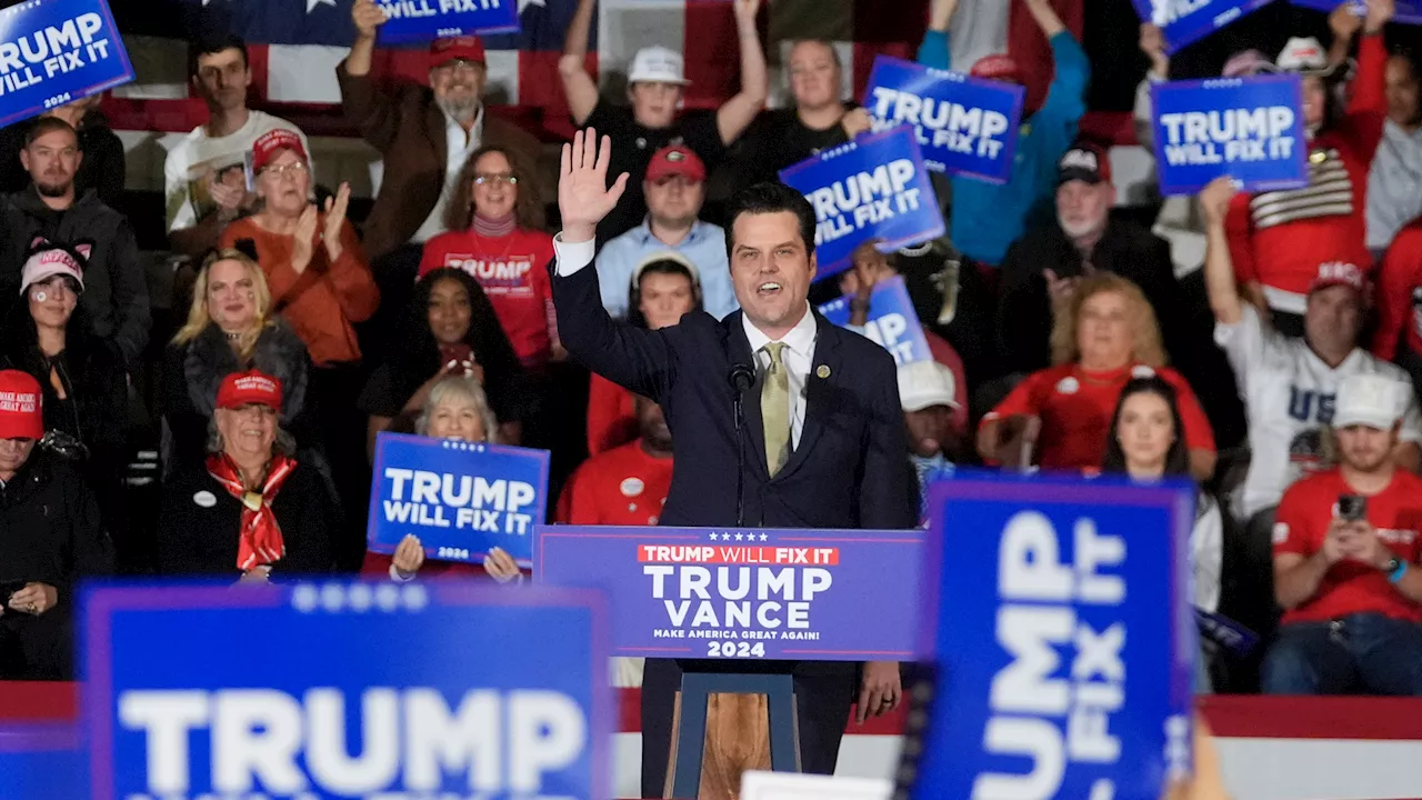 Trump transition: Trump announces Matt Gaetz as attorney general, Marco Rubio as secretary of state