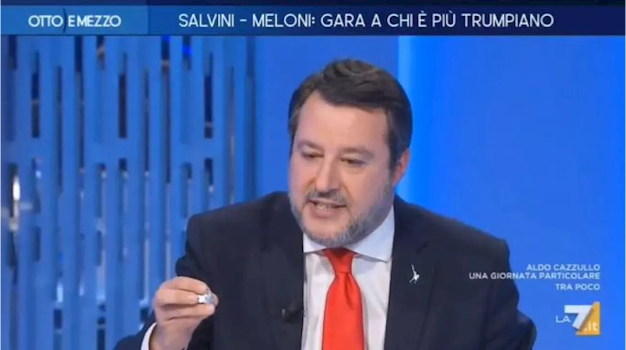 Salvini, il video del Bacio a Lilli Gruber dopo lo scontro in diretta