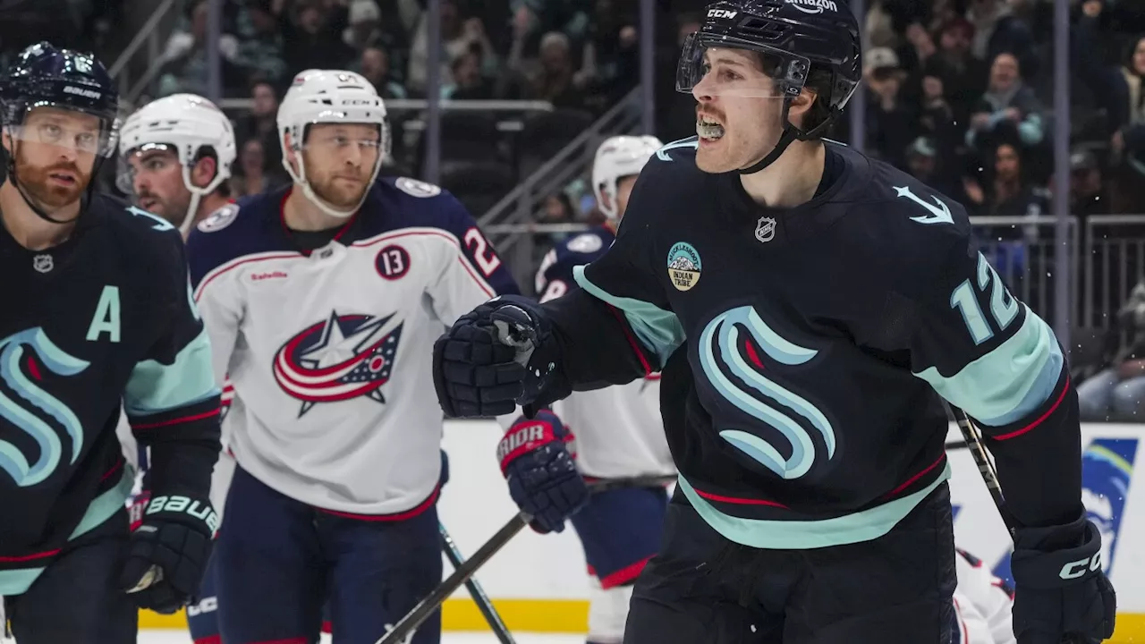 Kraken score twice in 10 seconds, defeat Blue Jackets 5-2