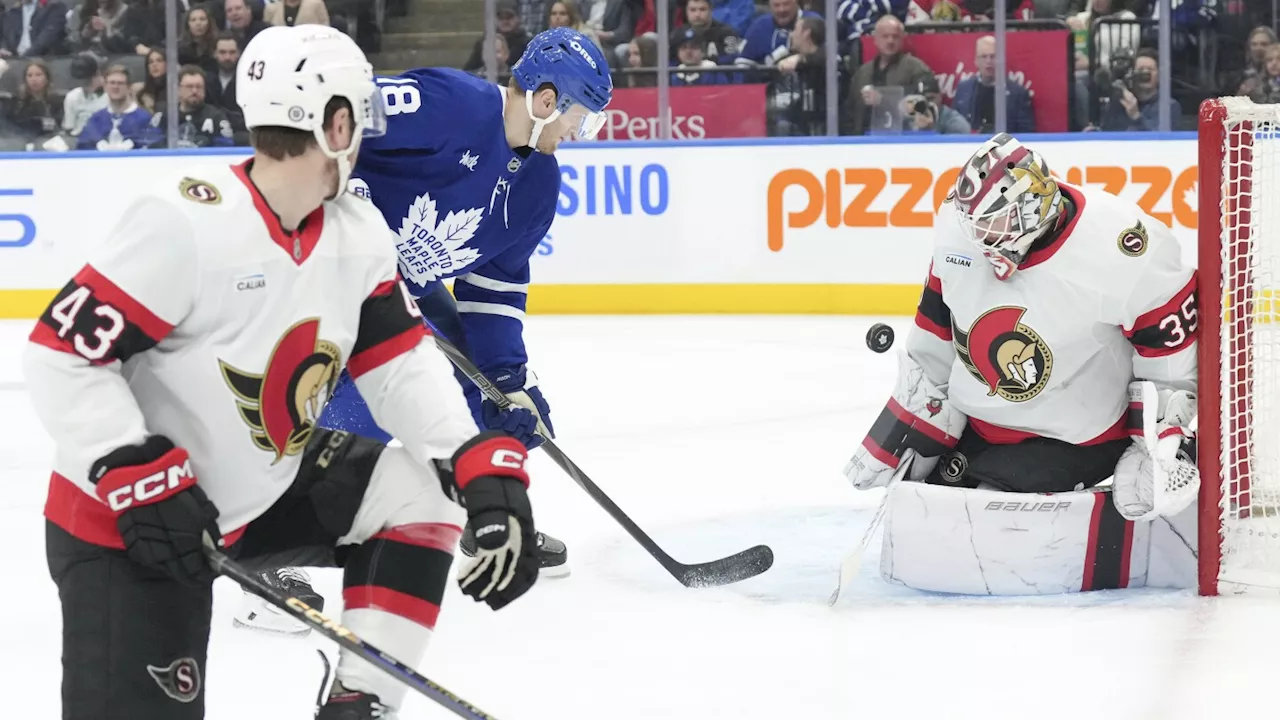 Linus Ullmark shuts the door, Senators smother Maple Leafs 3-0