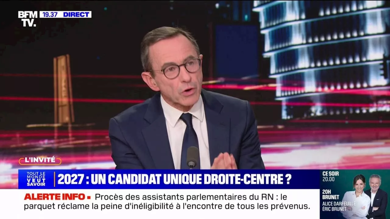 Candidat unique droite-centre pour 2027: 'Jamais nous n'abordons ce sujet', déclare Bruno Retailleau