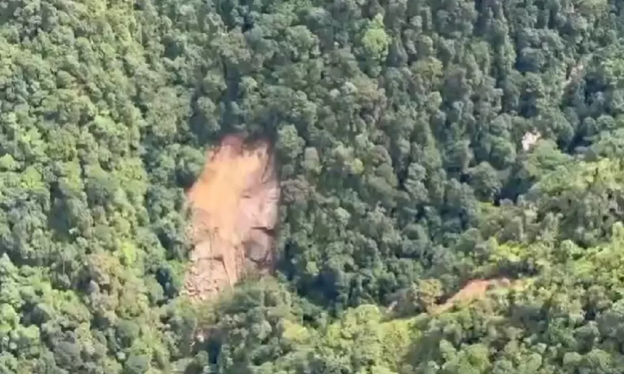 Montaña amenaza con derrumbarse y provocar una avalancha en San Vicente de Chucurí