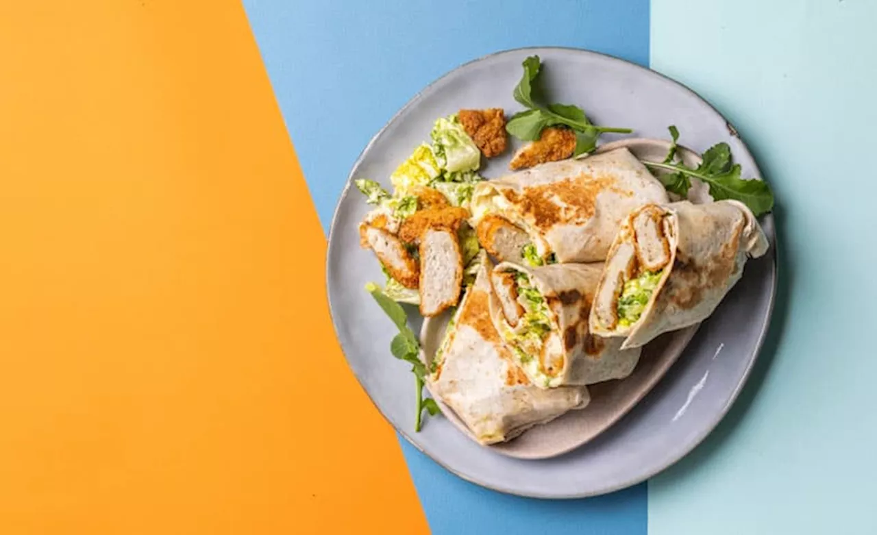 Enjoy a lunch upgrade with crispy chicken strip wraps