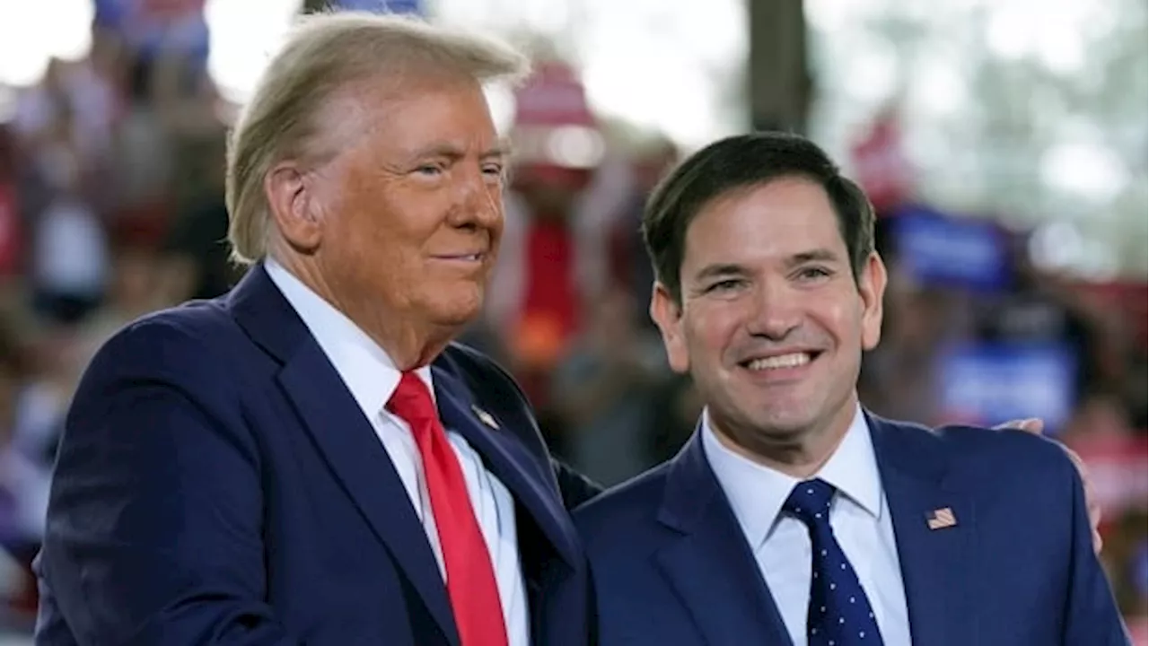 Trump says he'll nominate Sen. Marco Rubio to be top U.S. diplomat