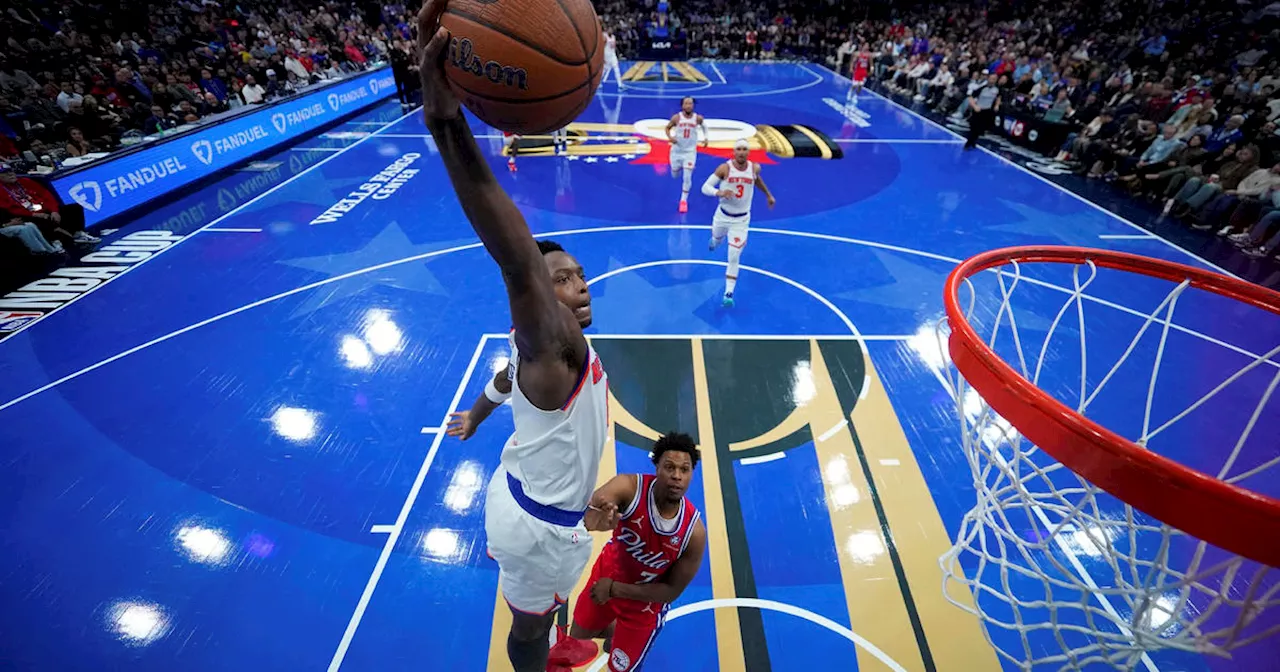 Anunoby leads Knicks past struggling 76ers in Embiid's debut