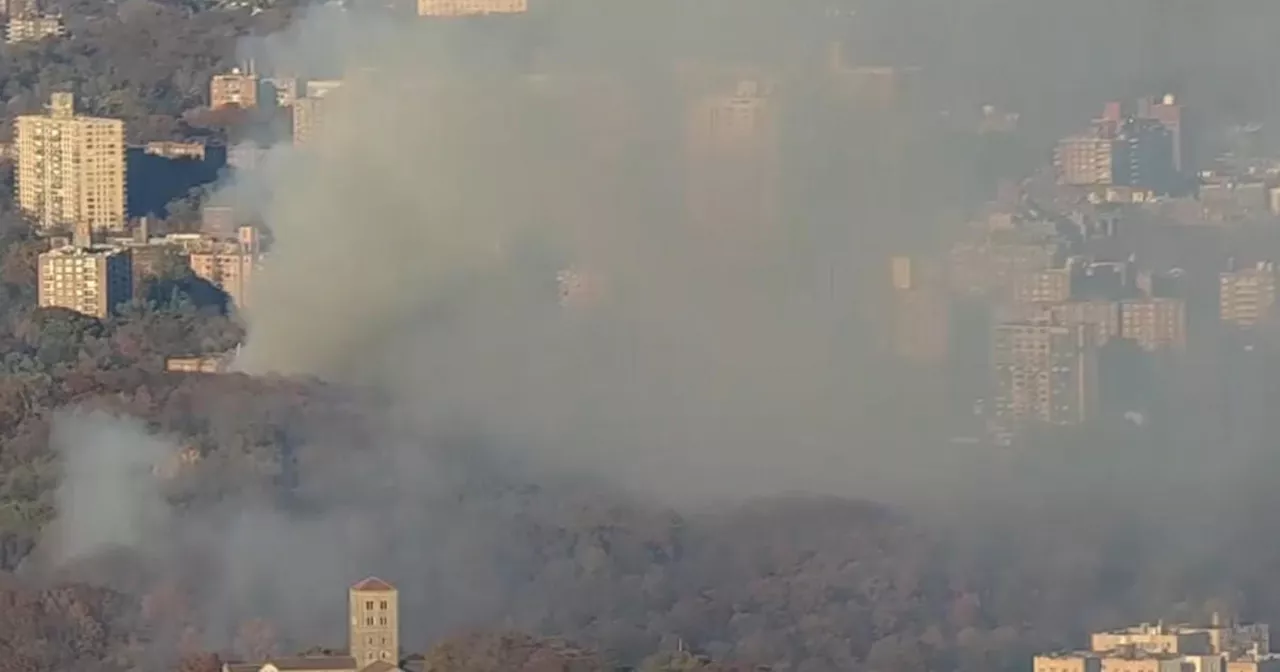 FDNY is battling a brush fire in northern Manhattan