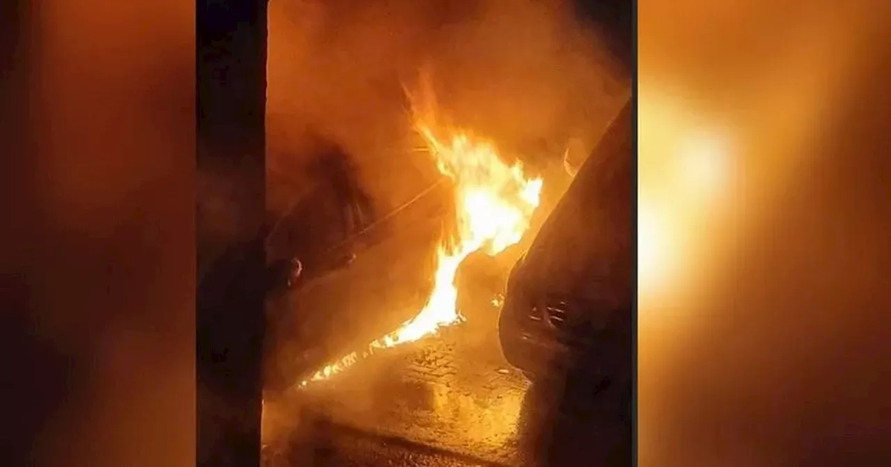 Three cars torched on Scots street as cops probe 'wilful' early hours blaze