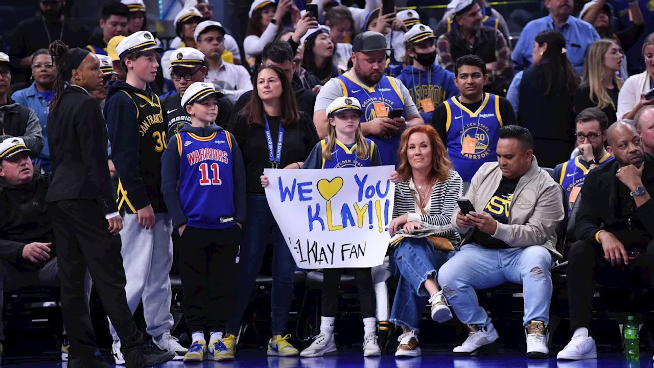 Klay Thompson receives emotional reception in return to Chase Center