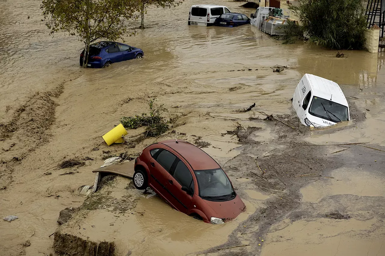 La DANA mantiene en riesgo extremo a Málaga y Tarragona por lluvias fuertes y torrenciales