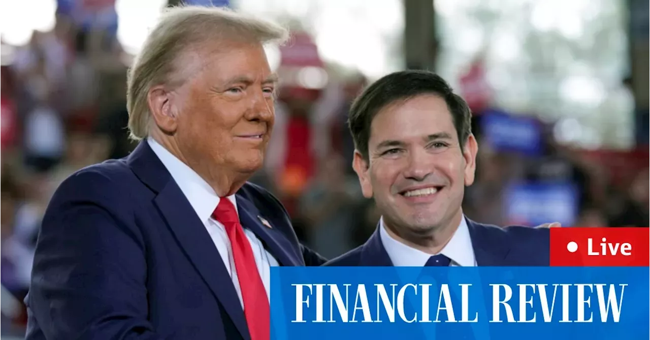 US election 2024 Donald Trump picks Senator Marco Rubio as his Secretary of State Australia