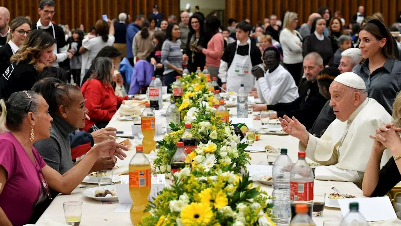 World Day of the Poor: Pope Francis organises lunch with 1300 poor people