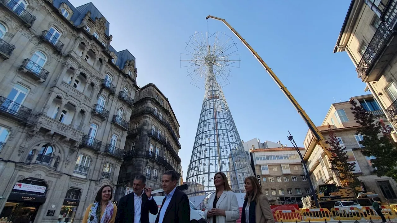 Denuncias en Vigo por exceso de ruido en la instalación del alumbrado navideño