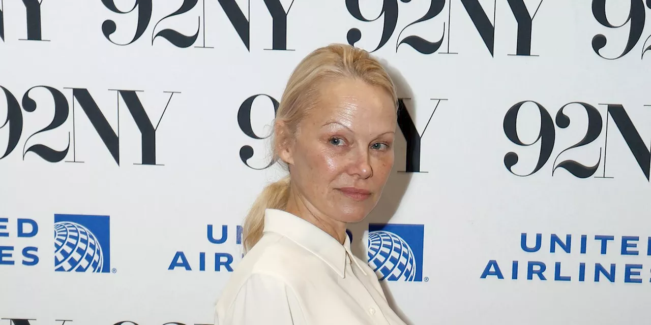 Pamela Anderson Went Makeup-Free With Her Go-To Winter White Outfit Formula