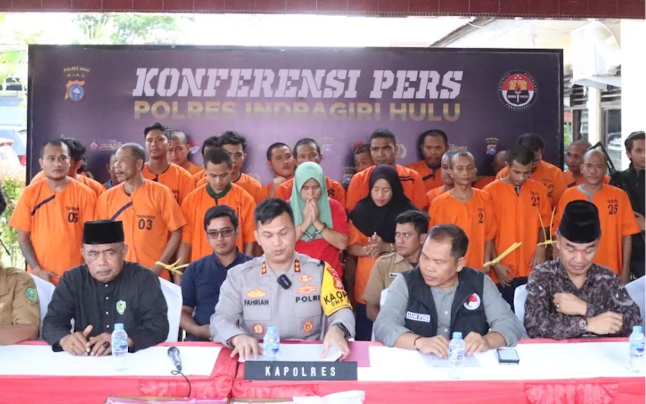 Tangkap 28 Pelaku Tindak Pidana Narkotika, Polres Inhu Berkomitmen Selamatkan Generasi Muda