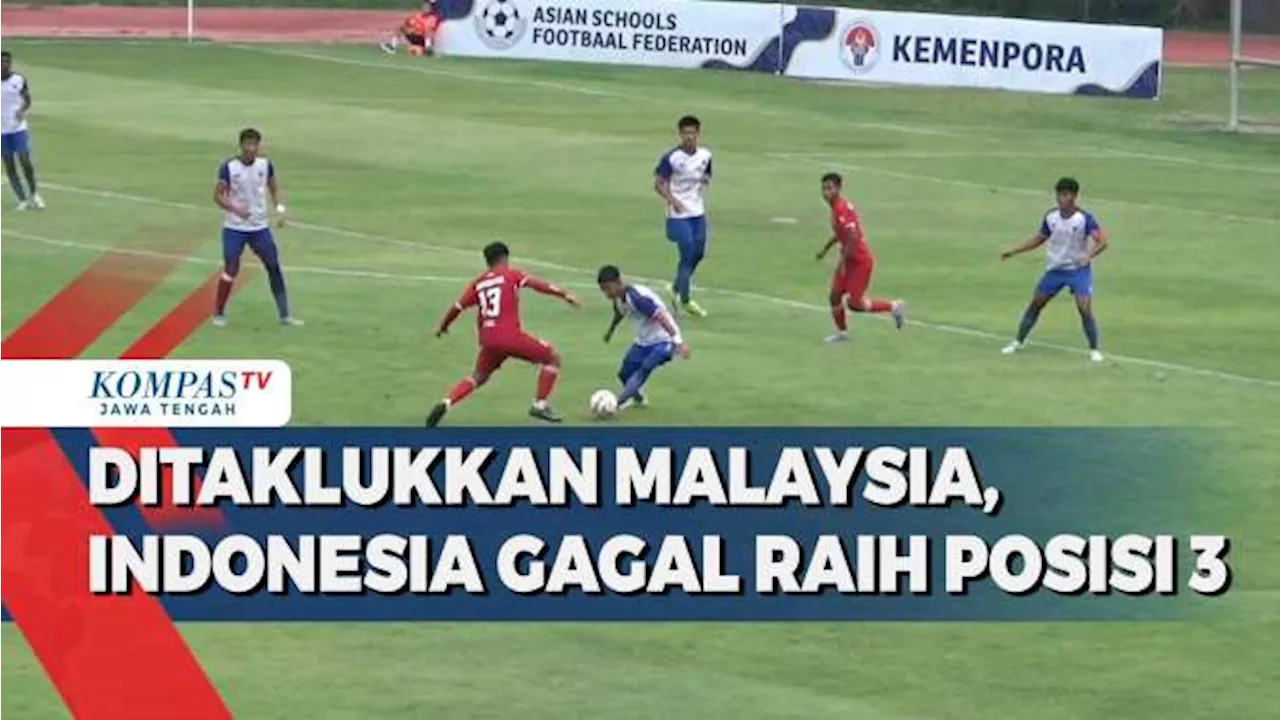 Ditaklukkan Malaysia, Indonesia Gagal Raih Posisi 3