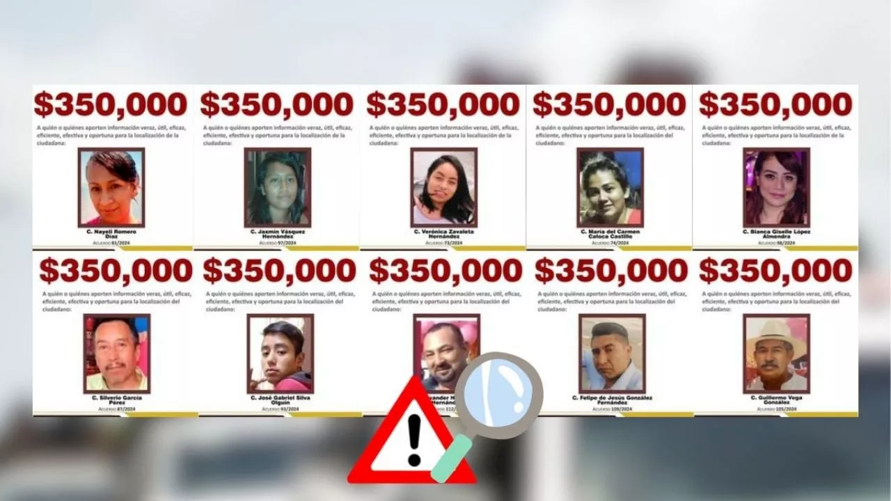 Buscan a 41 desaparecidos en Veracruz; Fiscalía da recompensa de 350,000 por cada uno