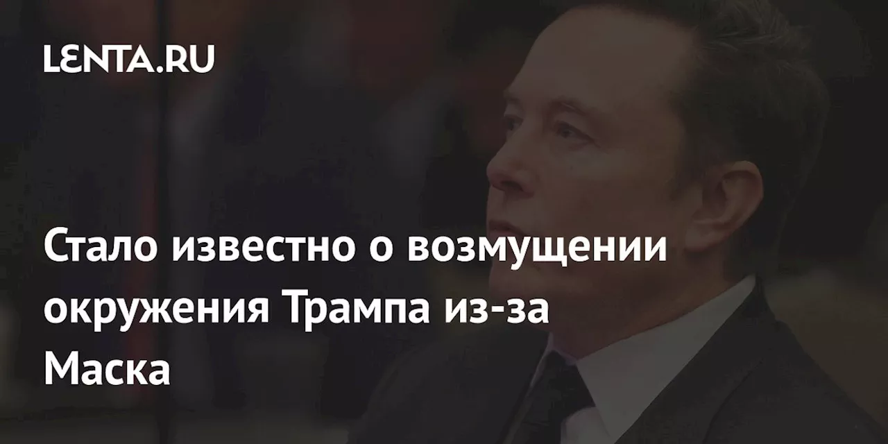 Стало известно о возмущении окружения Трампа из-за Маска