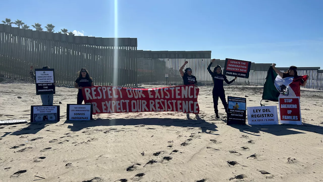 Undocumented women rally at Imperial Beach border wall