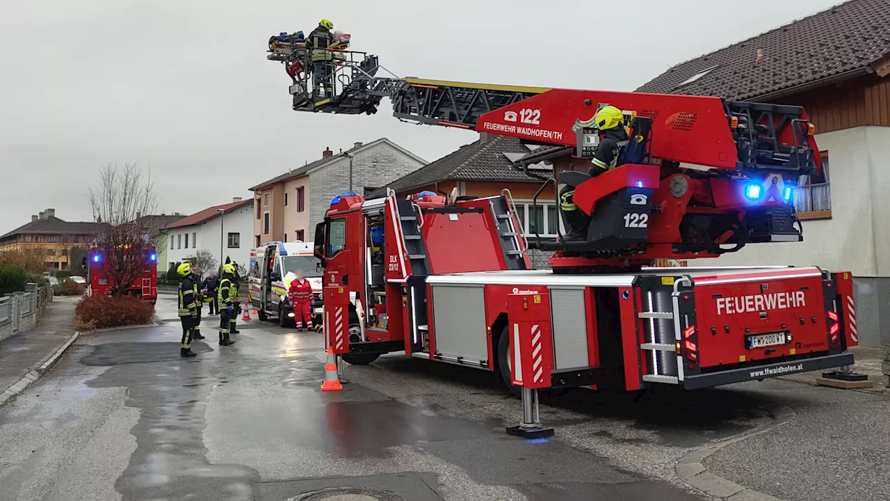 Spektakuläre Menschenrettung in Waidhofen/Thaya