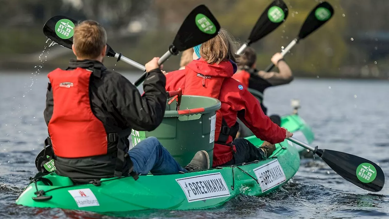 Hamburg & Schleswig-Holstein: GreenKajak-Paddler sammelten 2024 weniger Müll in Hamburg