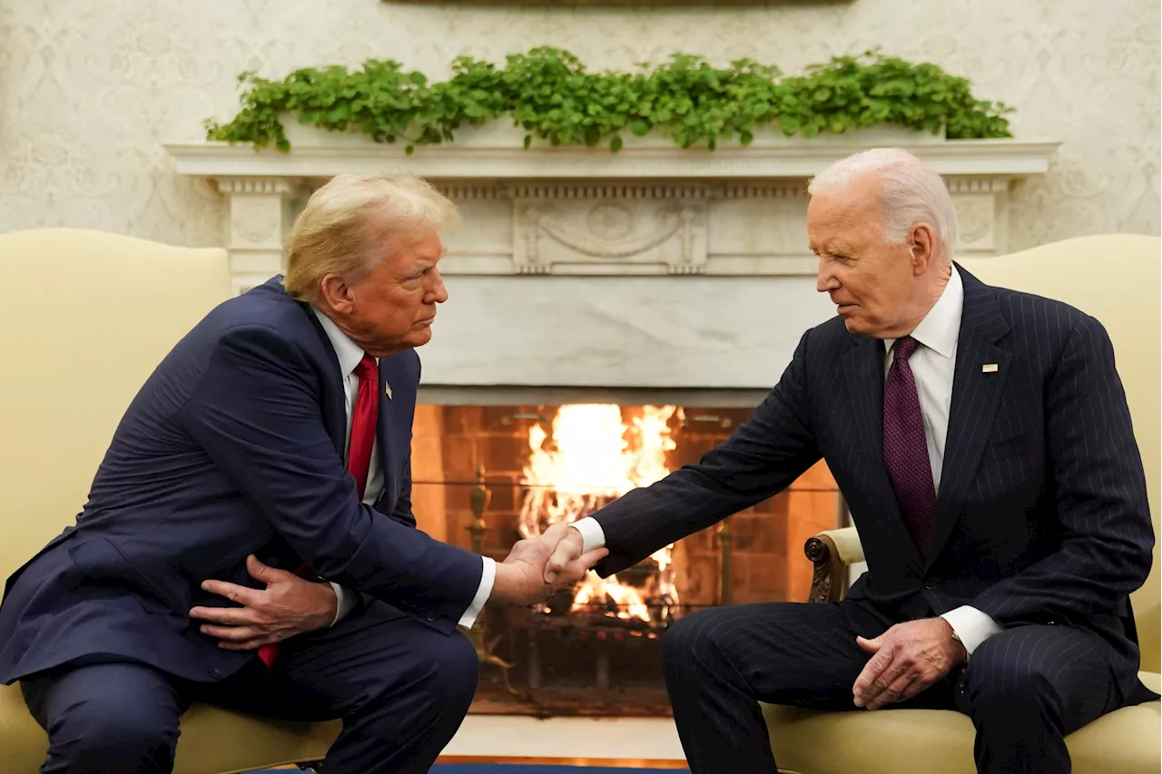 Biden congratulates Trump, tells him 'welcome back' to White House in historic meeting