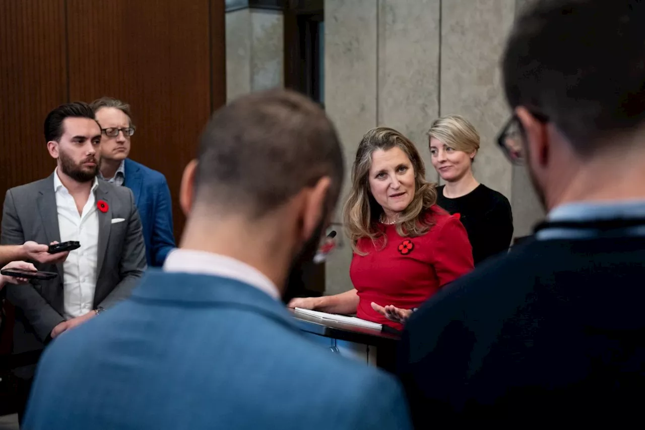 Chrystia Freeland says carbon rebate for small businesses will be tax-free