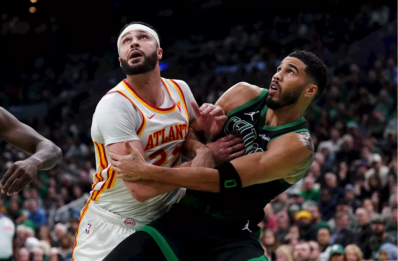 Hawks catch Celtics in closing seconds for 1-point escape