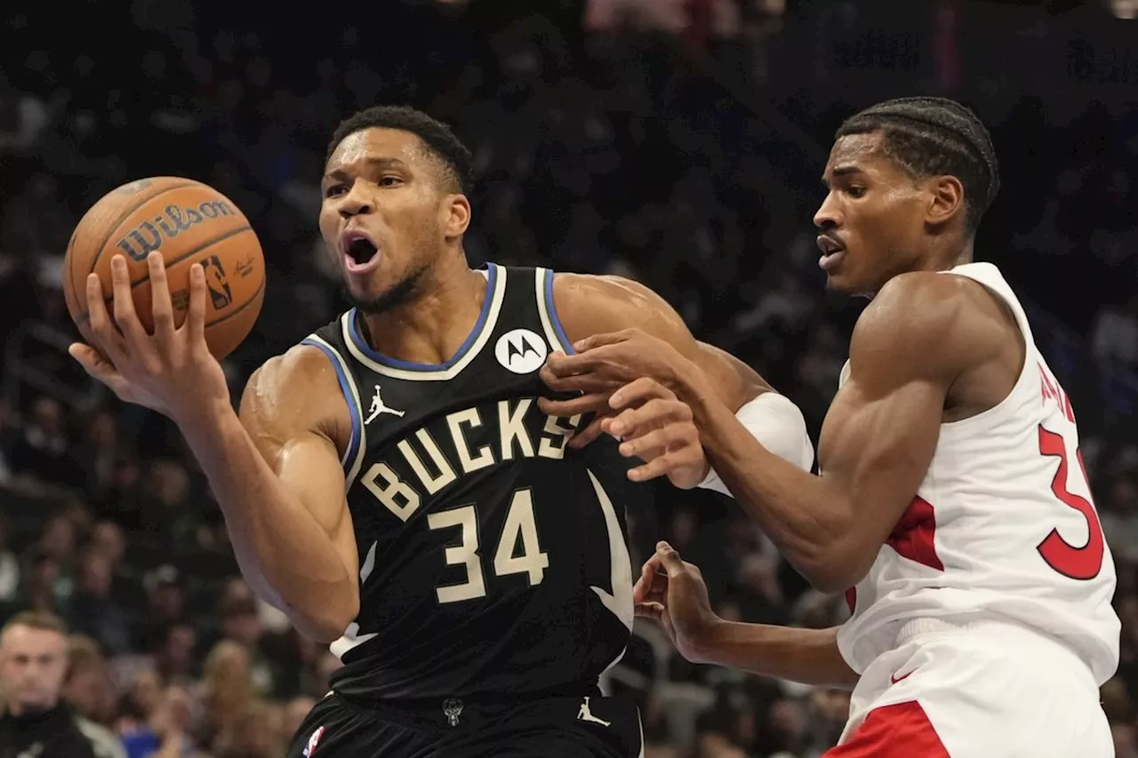 Antetokounmpo scores 23 to lead Bucks past Raptors 99-85 in matchup of NBA's worst