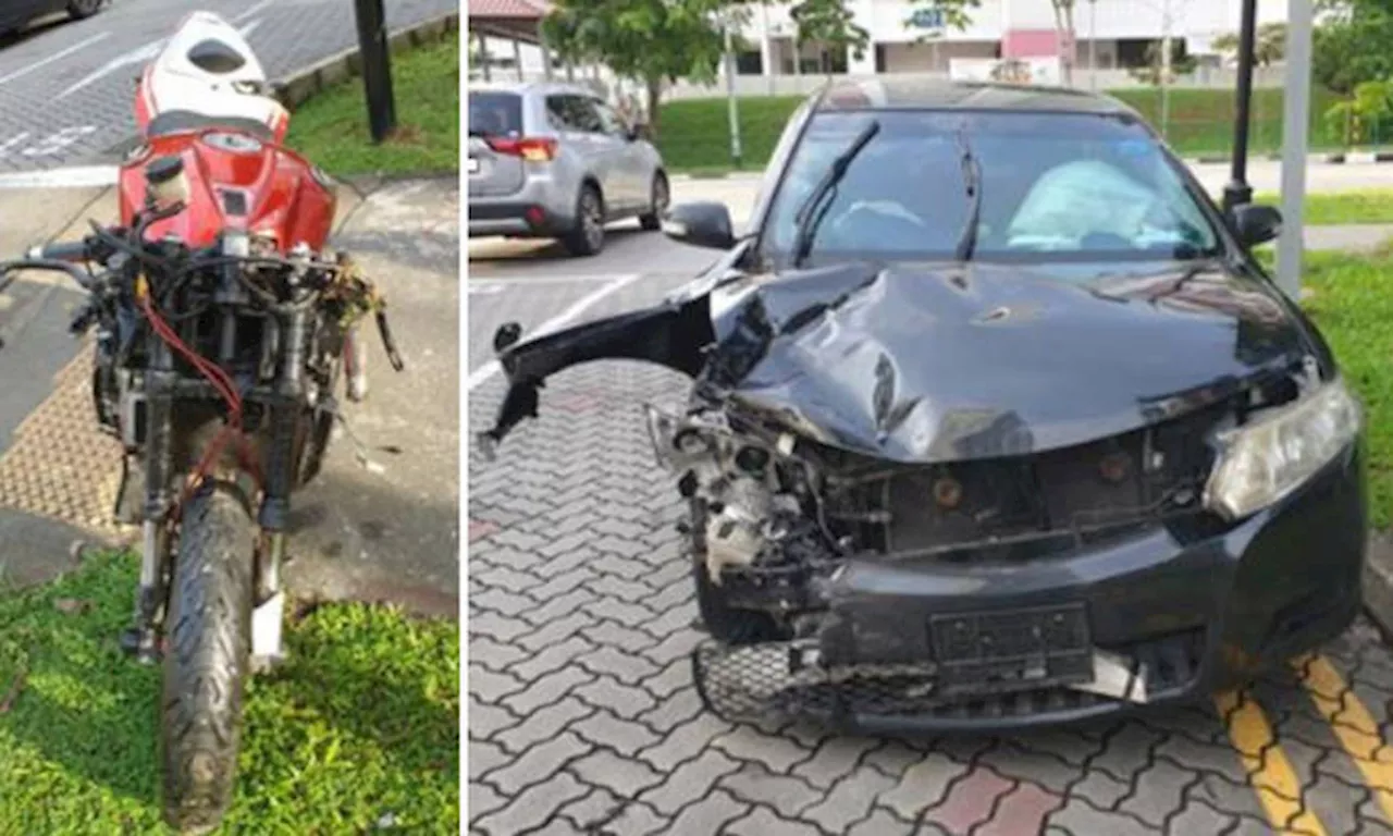 Motorcyclist grievously hurt after collision with car in Hougang, driver charged