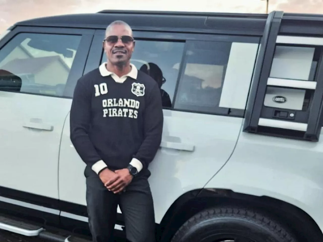 PICTURES: Orlando Pirates legend Lucky Lekgwathi flaunts sleek Land Rover