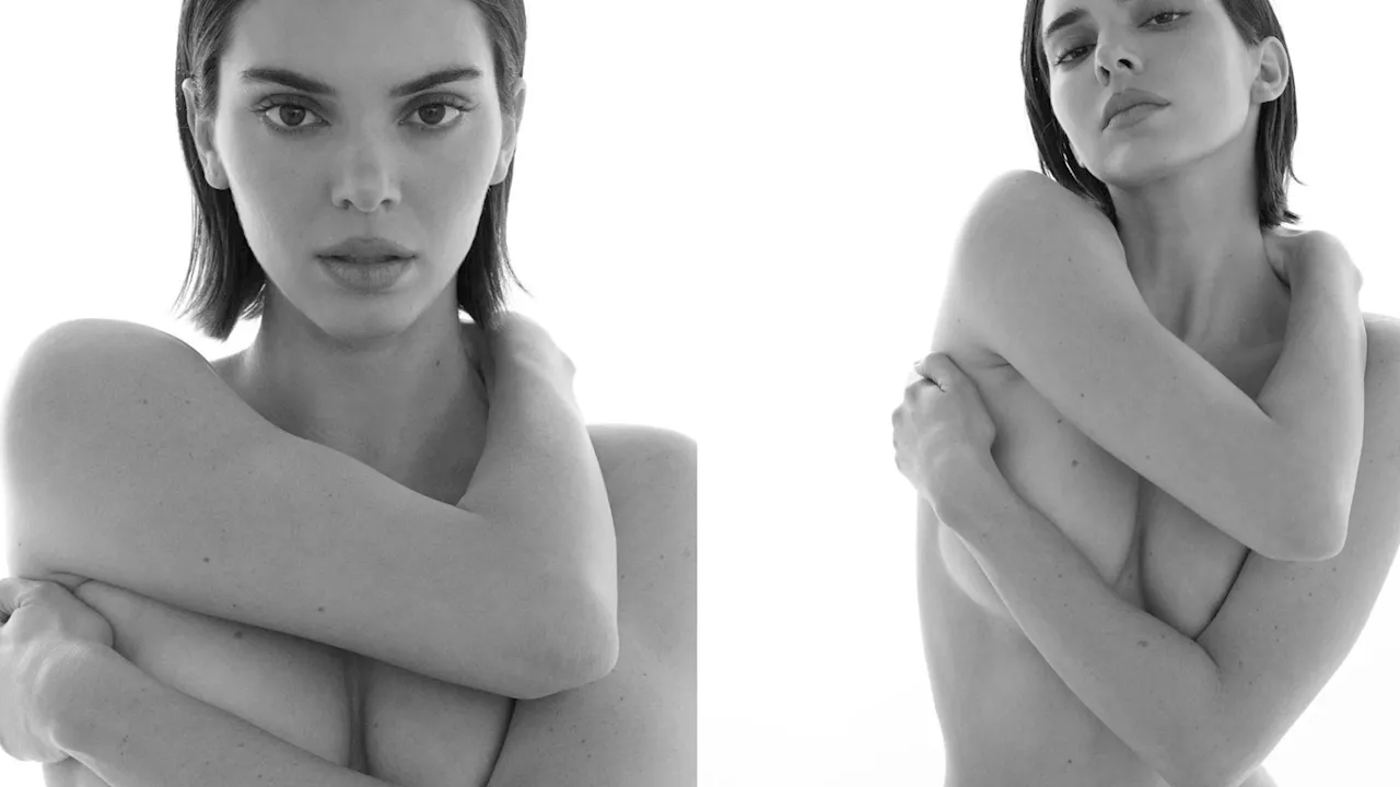 Kendall Jenner looks stunning as she strips topless and shows off new short haircut...