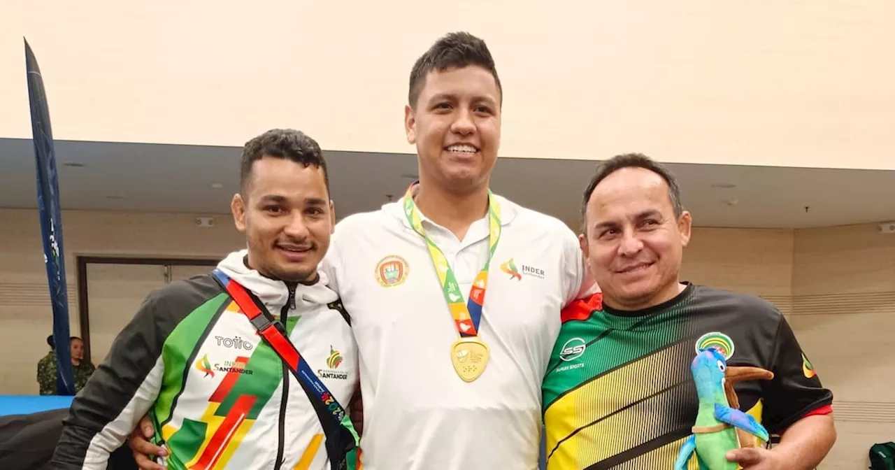 Juegos Nacionales Juveniles: Santander aumentó su producción de medallas y llegó el anhelado oro