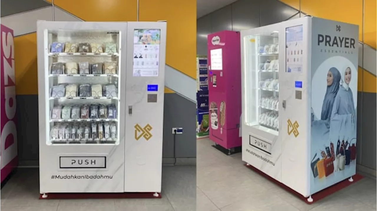 Wow, Ada Vending Machine Hijab Hingga Mukena di Stasiun MRT Ini