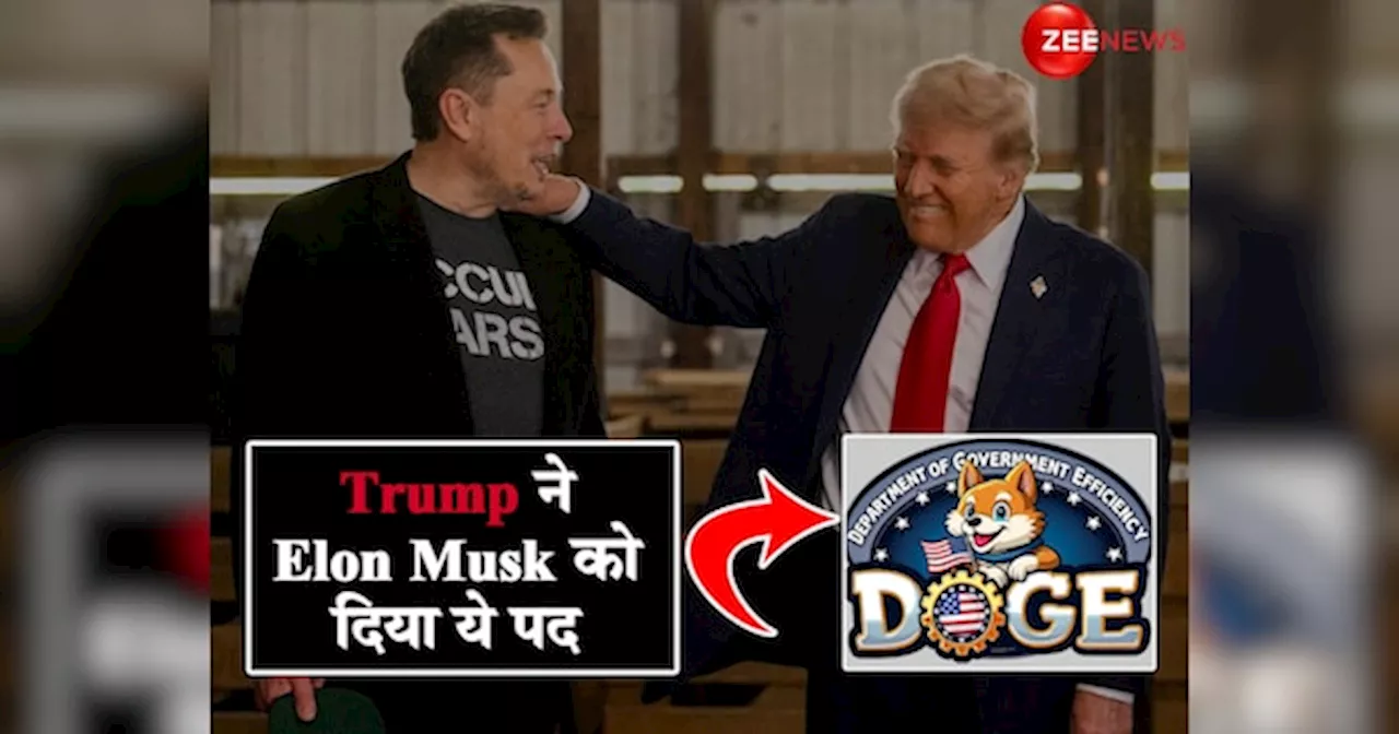 DOGE नाम ही नहीं फोटो में भी! ट्रंप ने एलन मस्क को ये कौन सा काम दे दिया?