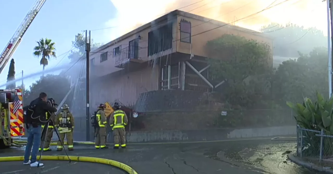 Fire erupts at abandoned home in La Mesa neighborhood