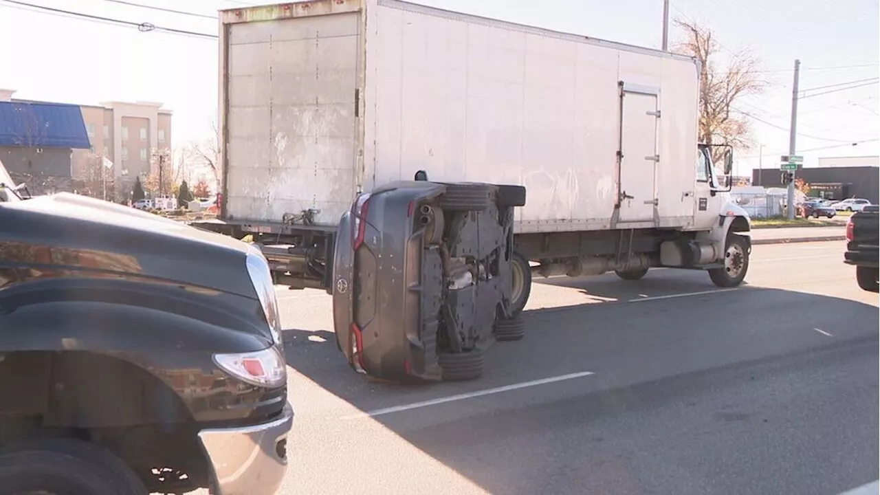 Two people charged after rollover crash in stolen car on Jefferson Road