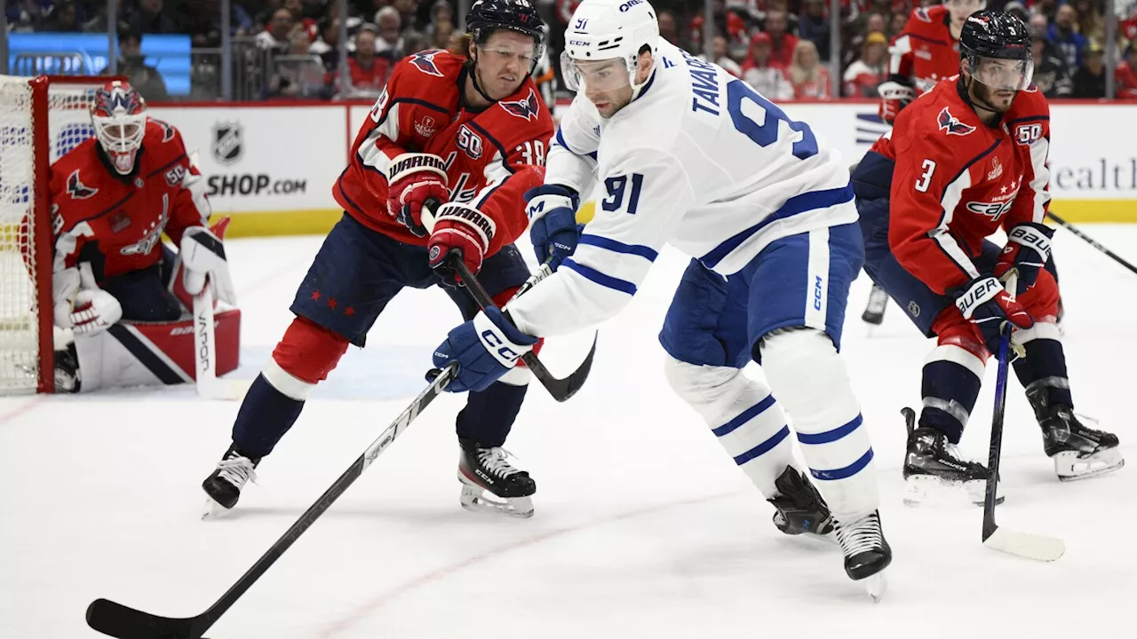 John Tavares scores in OT as the Maple Leafs rally to beat the Capitals 4-3