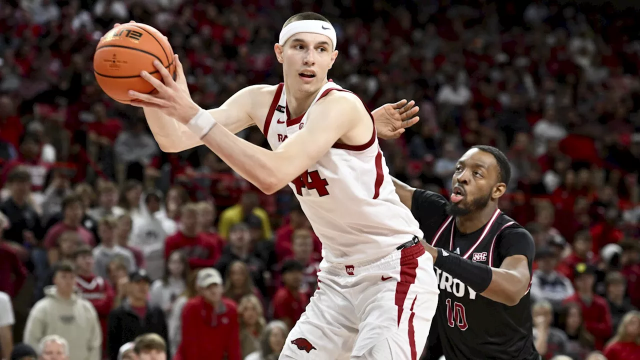 No. 18 Arkansas uses second-half run to beat Troy 65-49