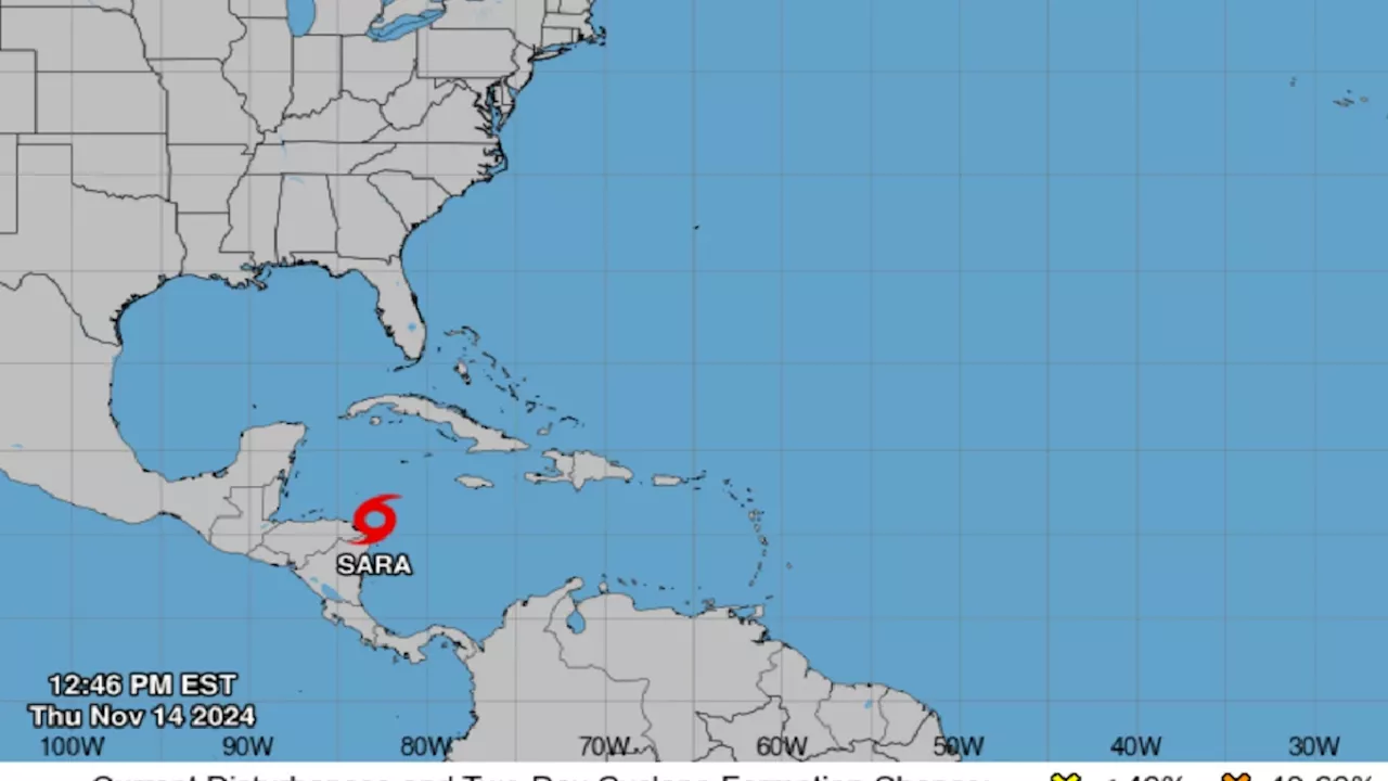 Tormenta tropical Sara tiene bajo alerta naranja al archipiélago de San Andrés