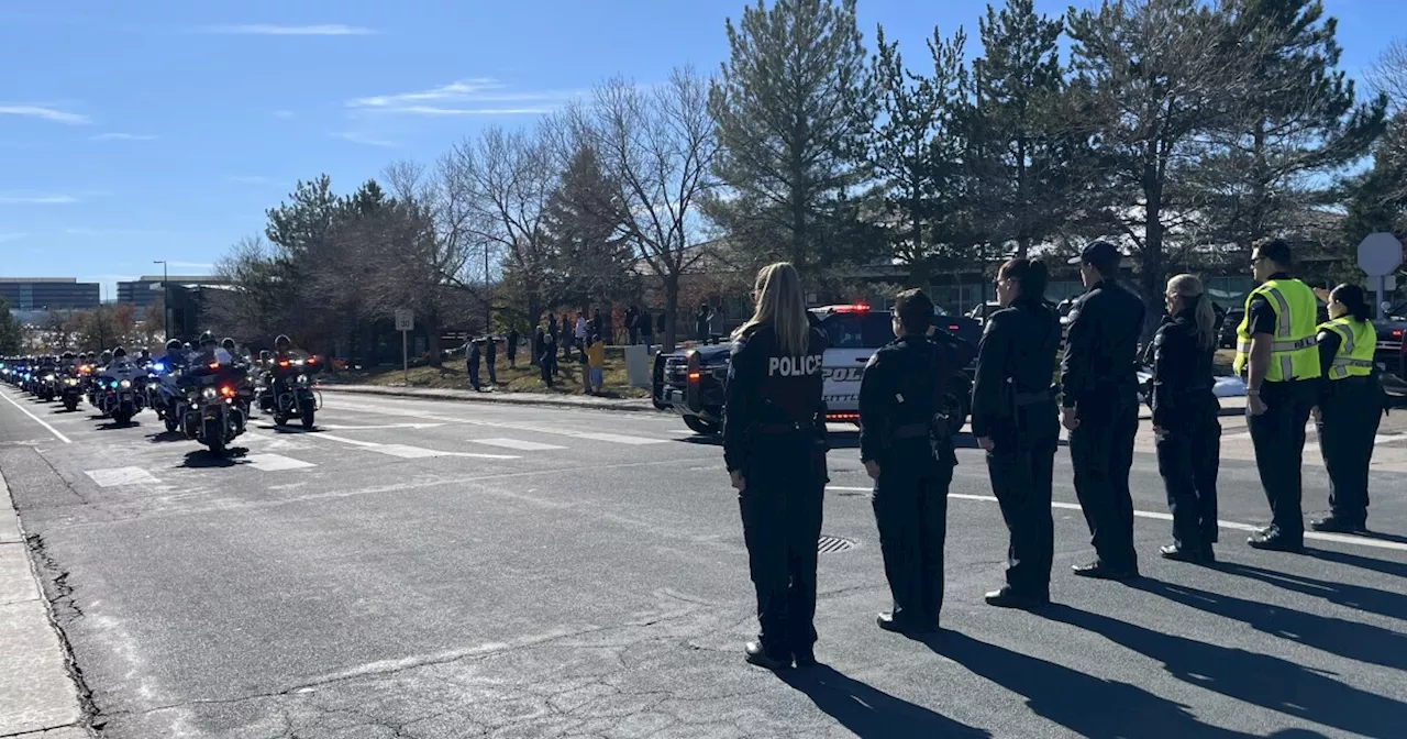 Public lines streets to pay respects to Golden police officer killed in suspected DUI crash