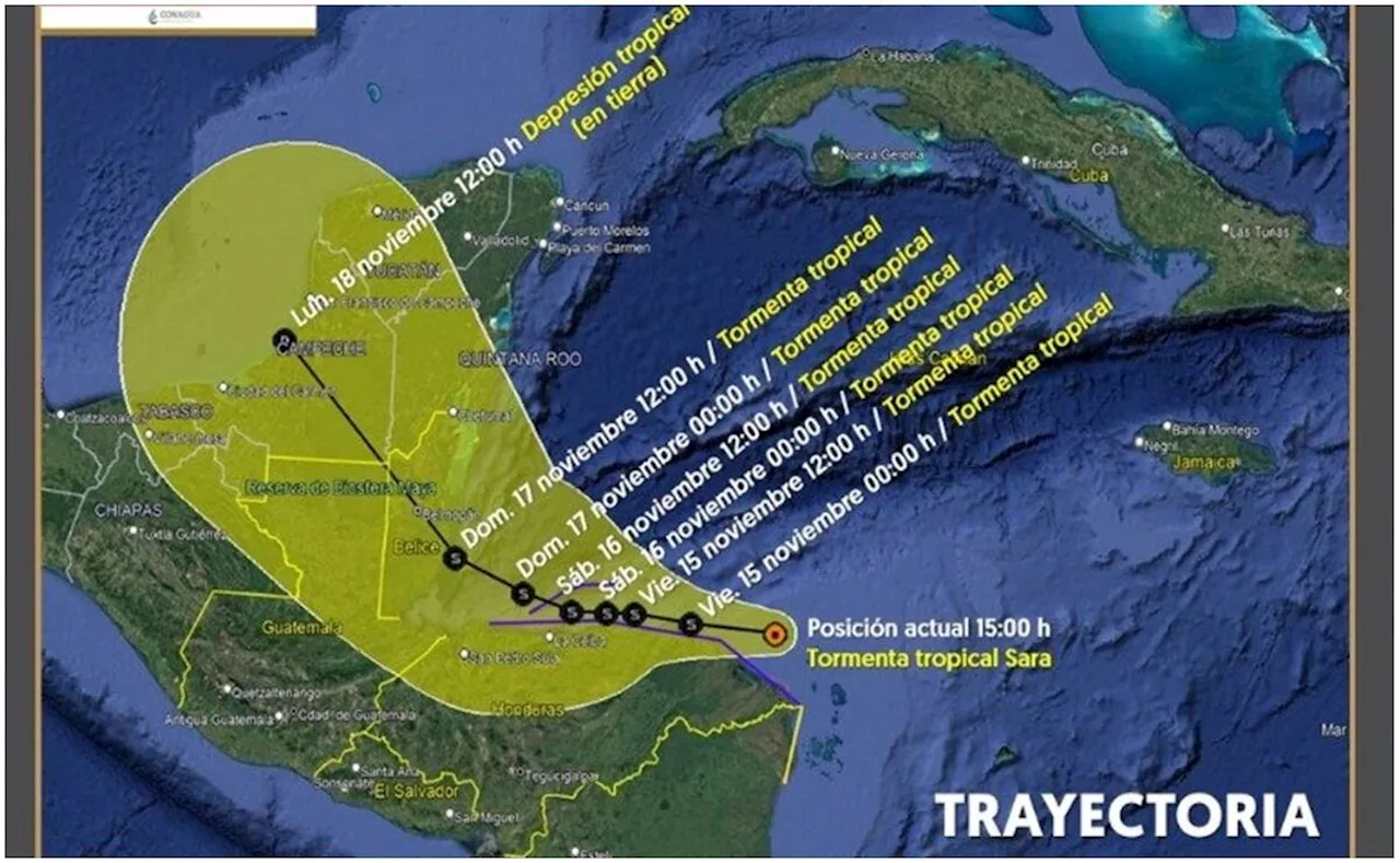 Tormenta Tropical “Sara” se acerca a Quintana Roo; en Alerta Azul 4 municipios