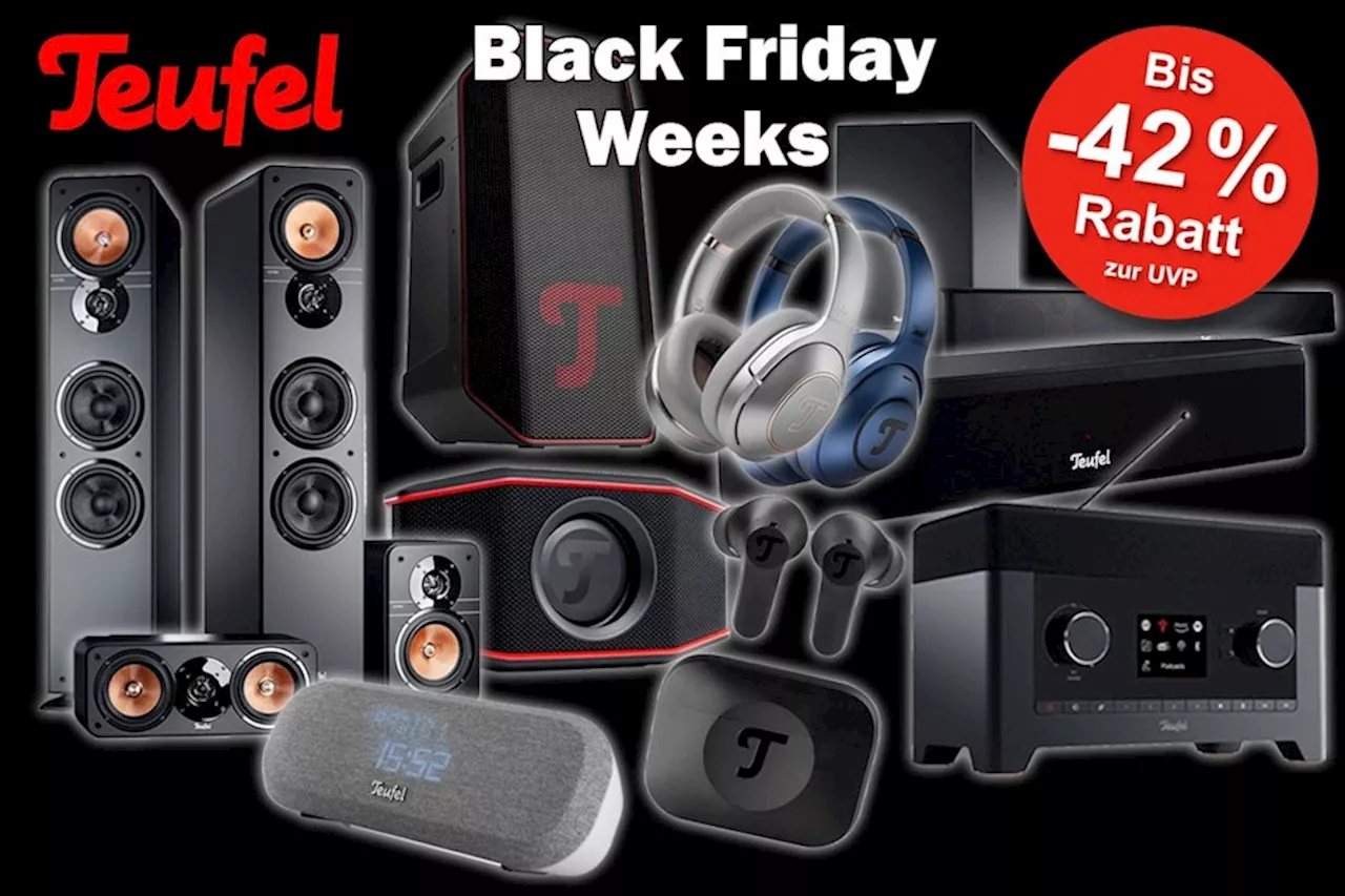 Teufel Black Friday Weeks mit Mega Rabatten: Jetzt bis 42% im Premium Audio Sale sparen