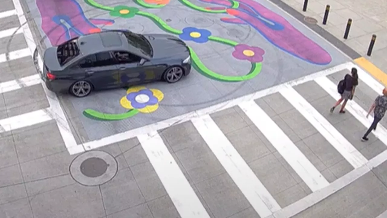 Suspect arrested for doing burnouts on Bellevue's LGBTQ+ Pride mural