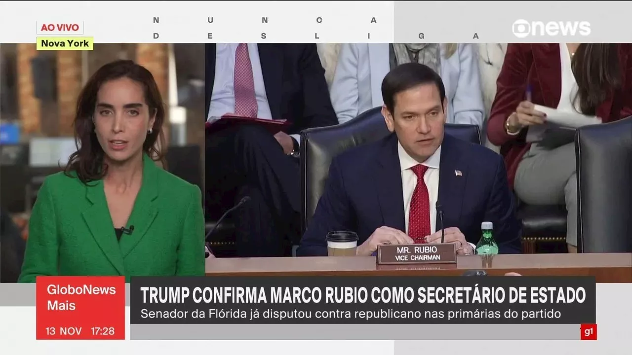 Trump oficializa senador Marco Rubio como secretário de Estado dos EUA | Eleições nos EUA 2024